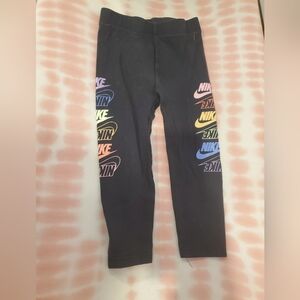 Nike 24 Month Black Kids Leggings with Rainbow Nike